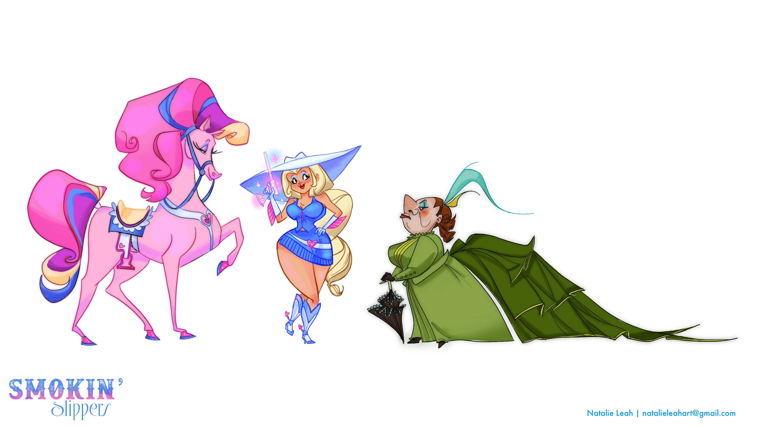 Animated characters from Smokin' Slippers.