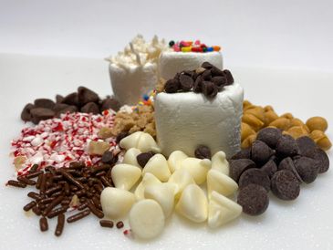 The simple ingredients used to make the deliciously indulgent decadent marshmallows.