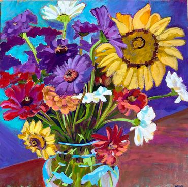 Flowers, colorful, bouquet, spring