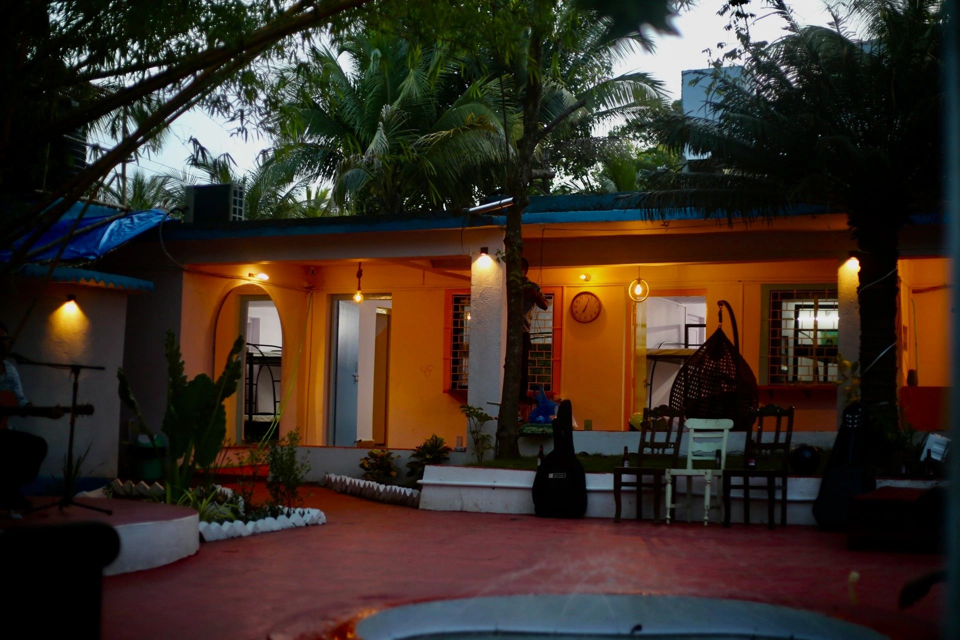 Perfect View of Peaceful Hostel surrounded by greenery.