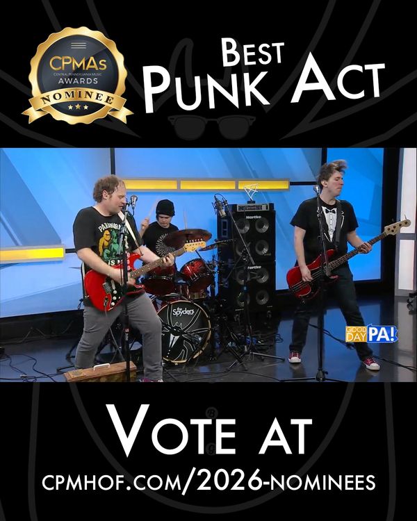 A social media post for the Spyders of HBG to drive votes for the Central Pennsylvania Music Awards.