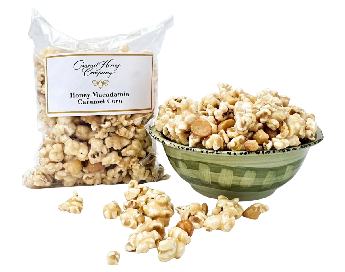 Honey Macadamia Nut Caramel Corn