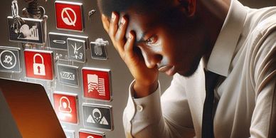 A representation of the source of 90% of all cyber incidents: human error.