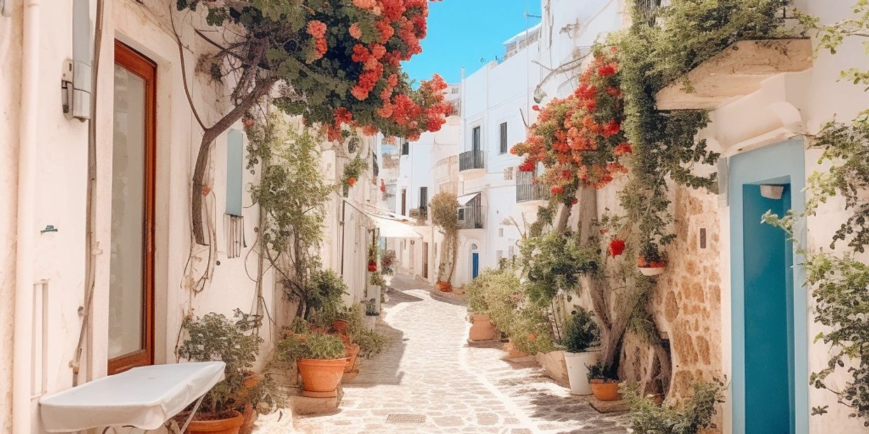 STREET IN OSTUNI APULIA ITALY