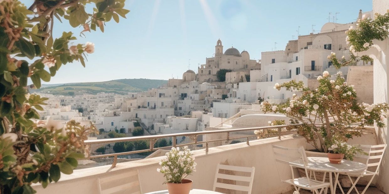 View of Ostuni Apulia Italy