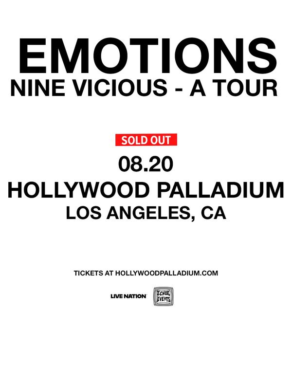 Emotions band sold-out show at Hollywood Palladium, LA on August 20.