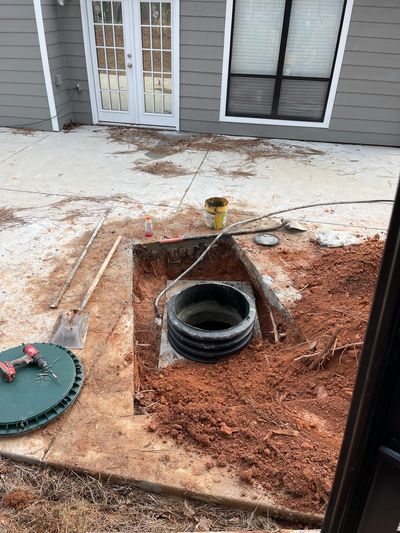 Customer had A patio installed and didn’t realize he had a septic system. 
