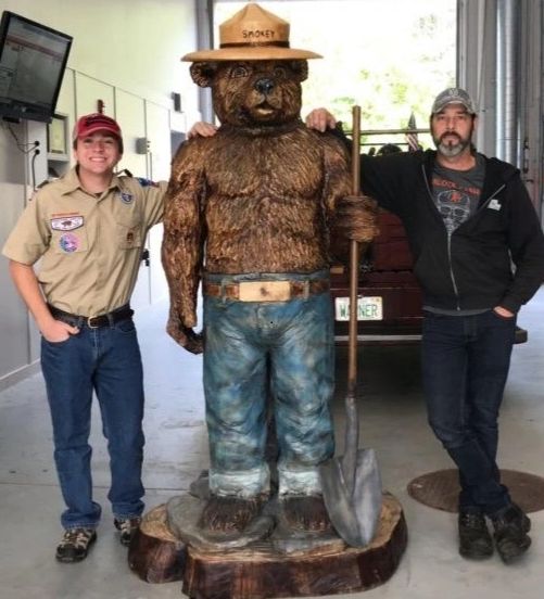 Berkshire Mountain Sculpture - Wood Sculpture, Chainsaw Art