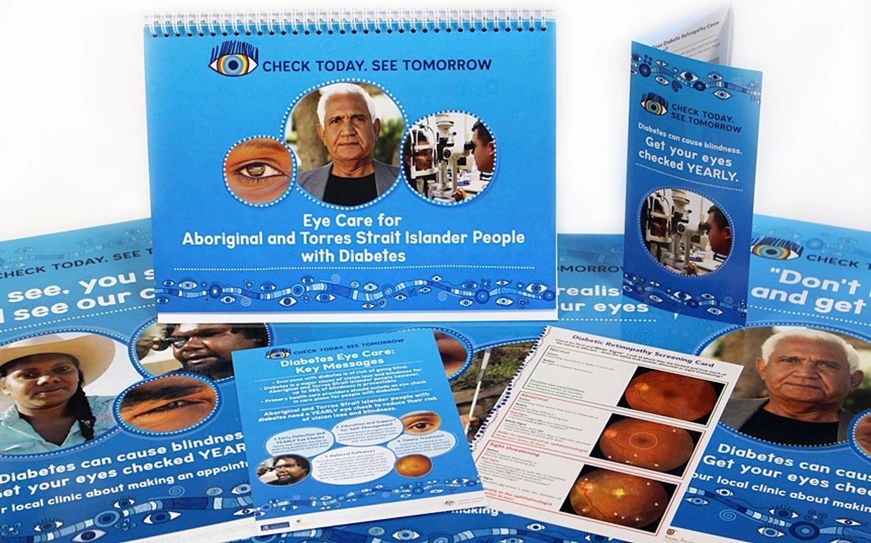 Eye care materials for Aboriginal and Torres Strait Islander people with diabetes.