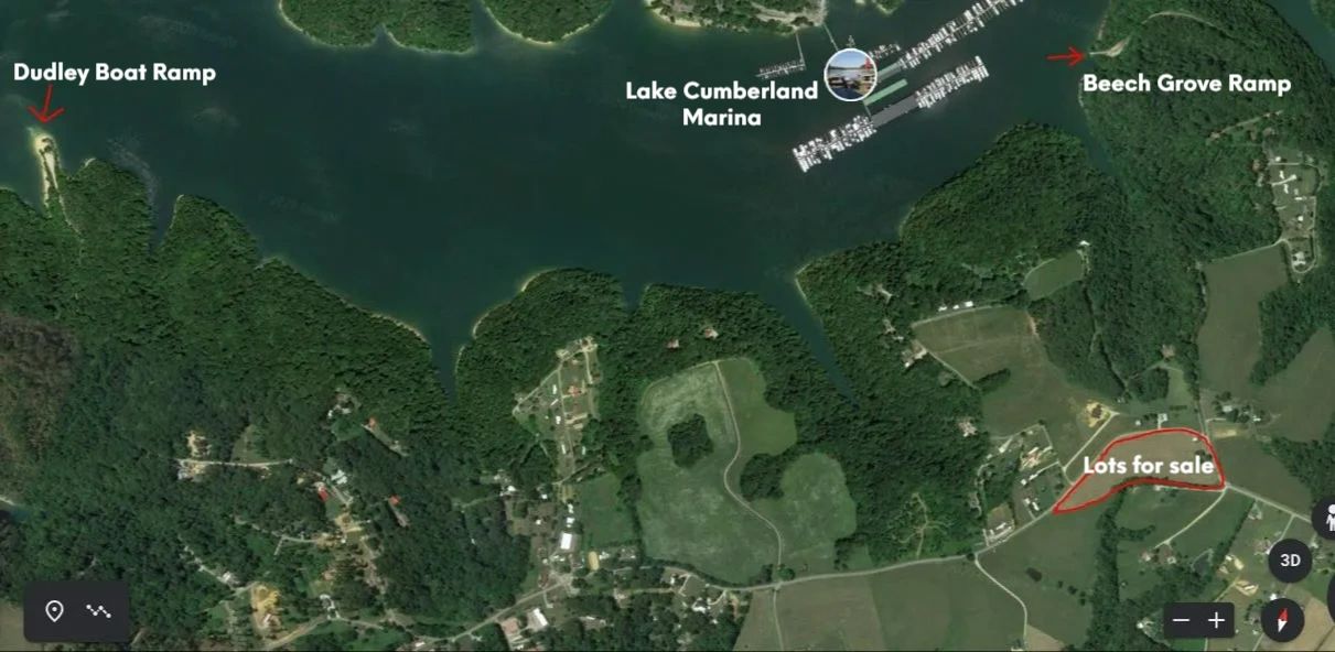 sky view of Wolf Creek and Lake Cumberland