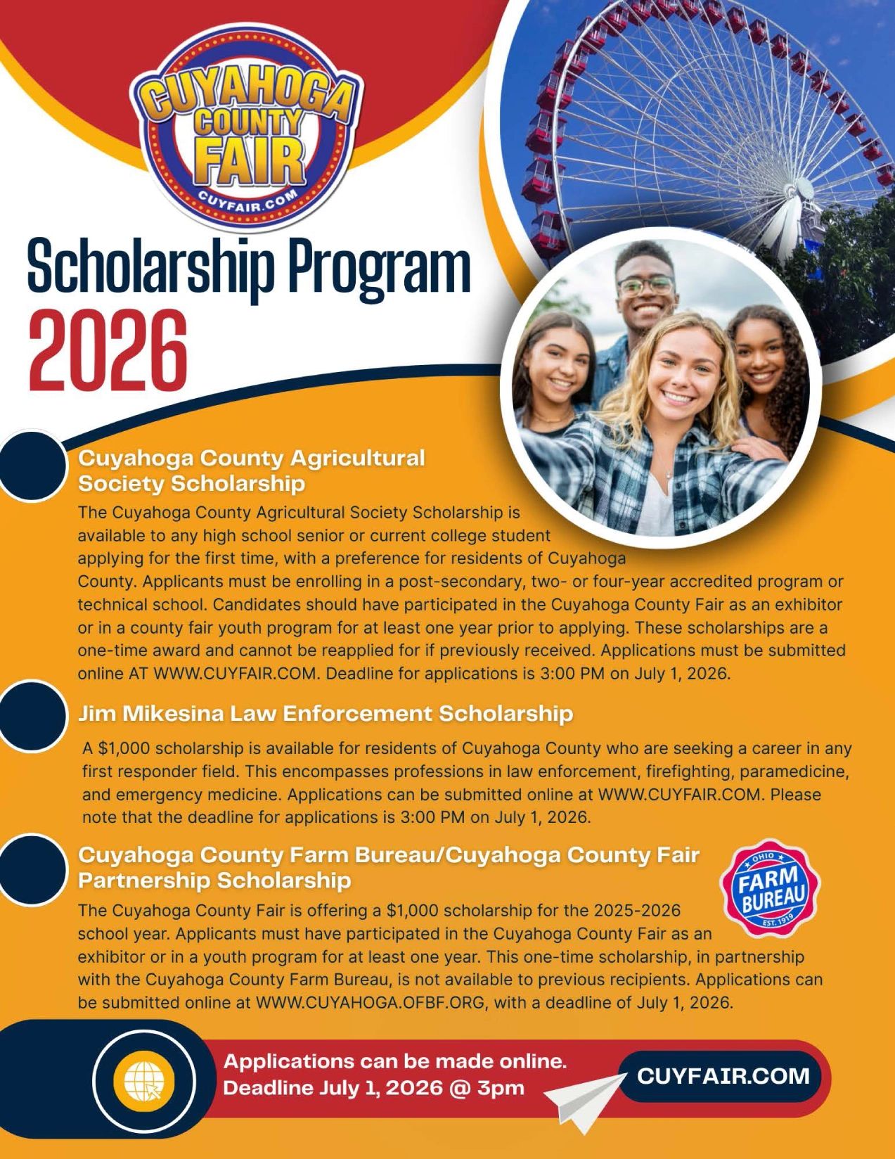 2026 Cuyahoga County Agricultural Society Scholarship