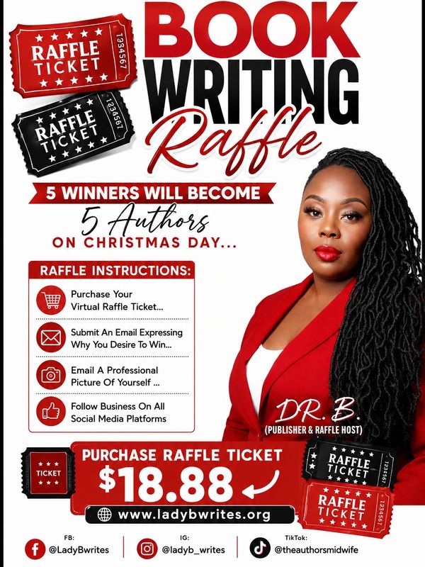 Book writing raffle to win as one of five authors.
