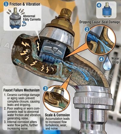 Faucet dripping and hammer