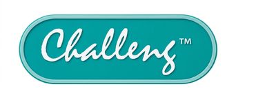 Logo with the word 'Challeng' in white cursive on a teal pill-shaped background.
