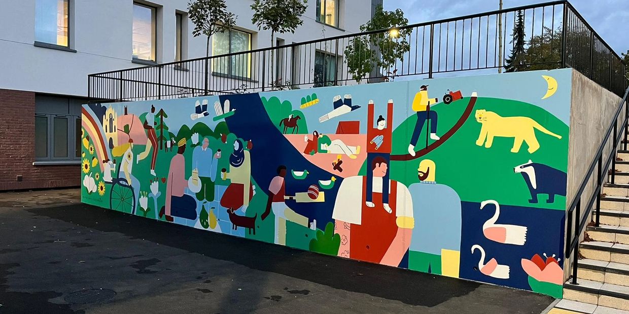 Mural outside of ED