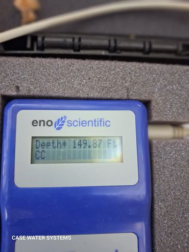 Sonar Testing of Static Water Level in Well for Inspection of a Well in Western North 