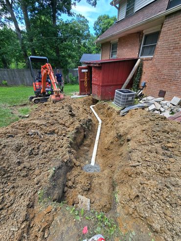 Line repair for septic system in Hendersonville 