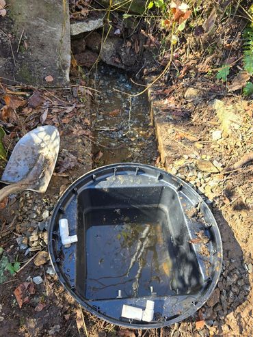 Spring water box installation in Western North Carolina by Case Water Systems 
