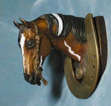 Paint reining horse door knocker by Kim Corpany