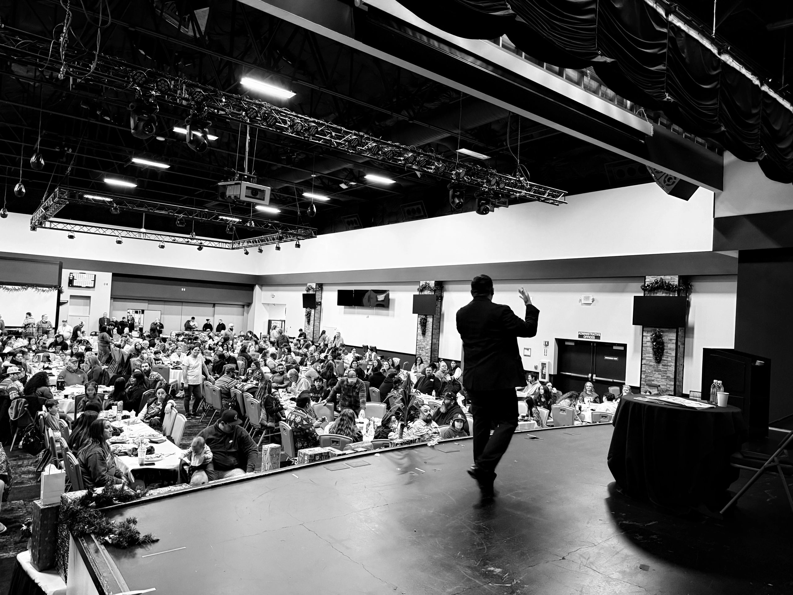 Brian Yazzie performing magic