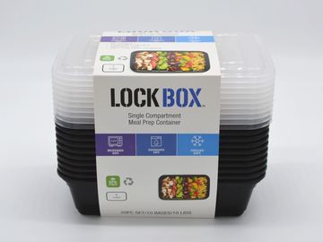 Lock Box Single Compartment Meal Prep Container - 10 ct pkg