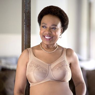 Classique Post Mastectomy Fashion 739 Seamless/Molded Soft Cup Bra with  Padded Wider Straps - 42A - Nude