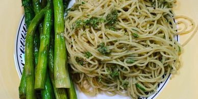 Garlic Scape Pesto Pasta