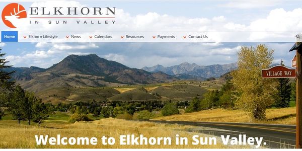 Screenshot of the Sun Valley Elkhorn Association Website Home Page. Linked to the SVEA website.