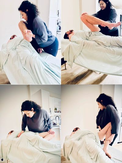 Full body assisted stretch Nichole Goluskin Nikki Lynn Katt, Stretch Lab, full body massage near me