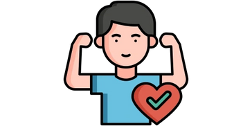 strong, heart healthy icon