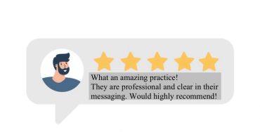 Five-star positive review praising professionalism.