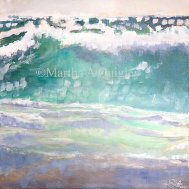 Ocean Art, Beach Art, Beach Walk, Gentle Breakers, Ocean water, wave painting, water painting, Waves