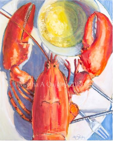 Lobster Art, Lobster paintings, New England Icons, Lobster prints