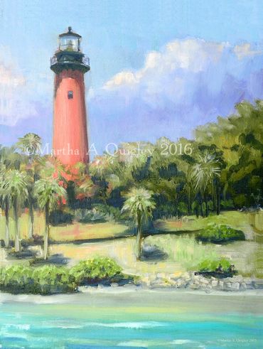 Jupiter Light, Jupiter Lighthouse, Lighthouse paintings, oil paintings, Jupiter Florida