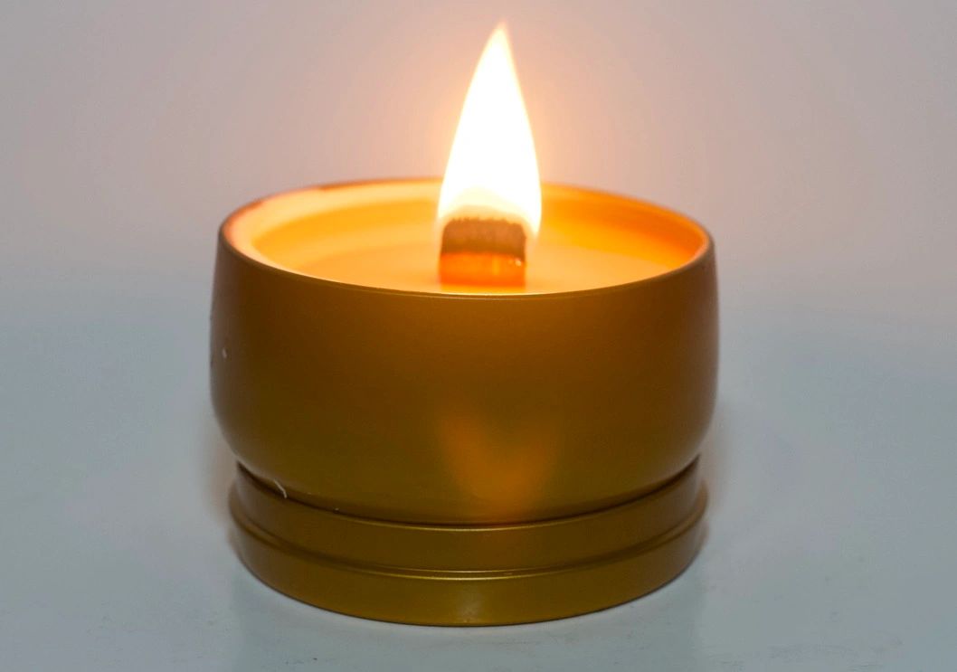Special collection of scented candles in a beautiful gold tin jar and