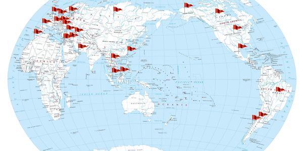 Global customer distribution map of professional water pump manufacturers