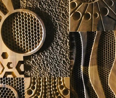 Sandstone wall engraved panels 