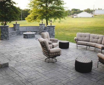 Stamped Concrete installation done for a home in Des Moines, Iowa. 