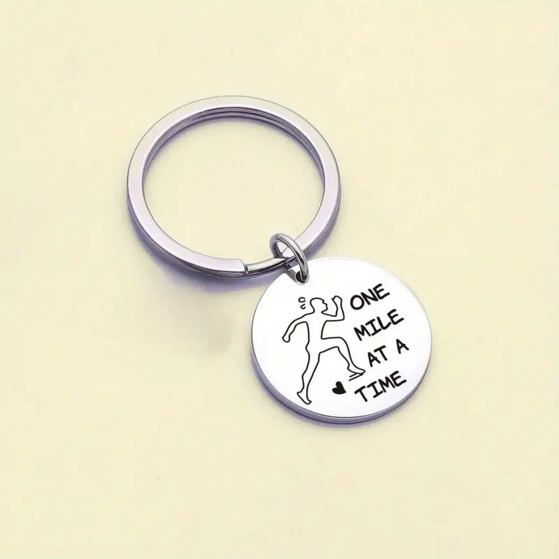 One Mile at a Time Keychain