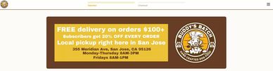 Advertisement offering free delivery and discounts for a local San Jose bakery.