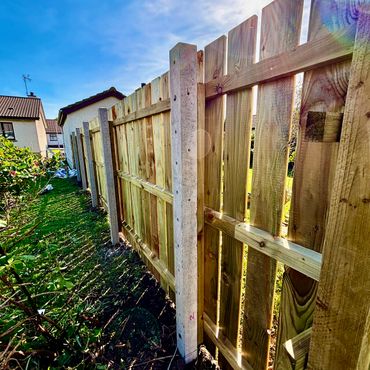 new boundary fence built in portballintrae