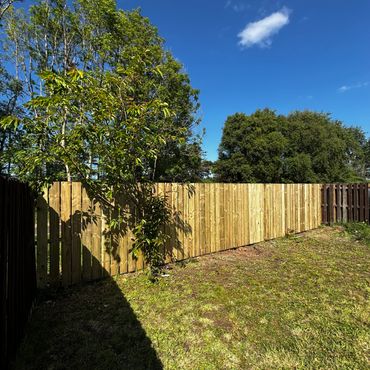 new wooden boundary fence and gate built in ballycastle