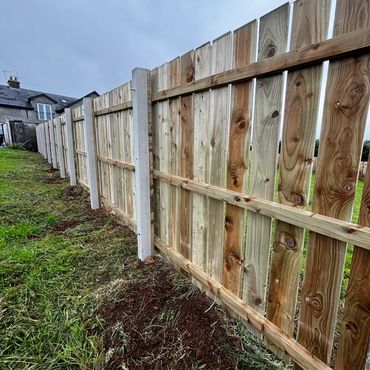 section of 50m fence built in coleraine