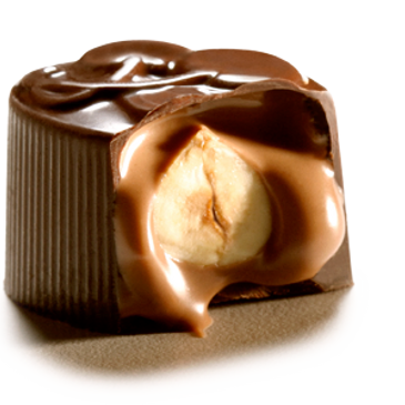  Milk chocolate , hazelnut   with caramel cream
Молочный шоколад, лесной орех с карамельным кремом 