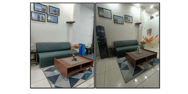 spacious waiting area, new and advanced techniques and equipment in physiotherapy and dental 