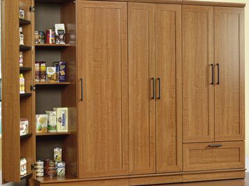 Sauder® HomePlus Sienna Oak® Storage Cabinet, Big Sandy Superstore