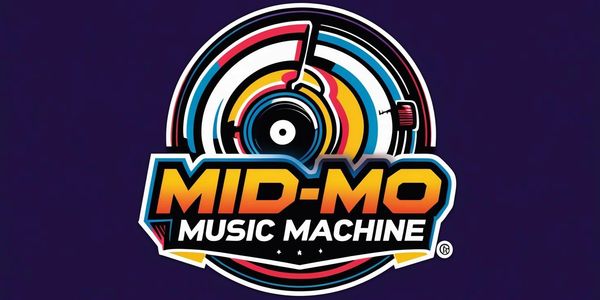 Colorful logo of Mid-Mo Music Machine with a vinyl record design. Columbia MO DJ | Jefferson City MO 