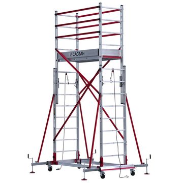Çağsan Telesafe XLN Premium S004 Alüminyum İskele, Çağsan 2x8 Basamaklı İki Parçalı Alüminyum İskele
