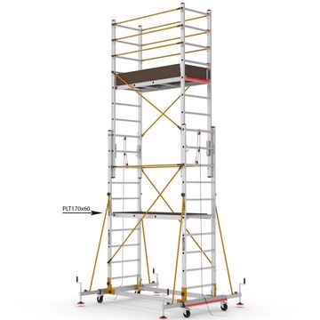 Çağsan Telesafe XLN S005 Alüminyum İskele, Çağsan 2x10 Basamaklı İki Parçalı Alüminyum İskele