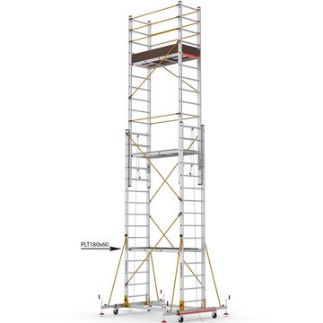 Çağsan Telesafe XLN S008 Alüminyum İskele, Çağsan 2x15 Basamaklı İki Parçalı Alüminyum İskele